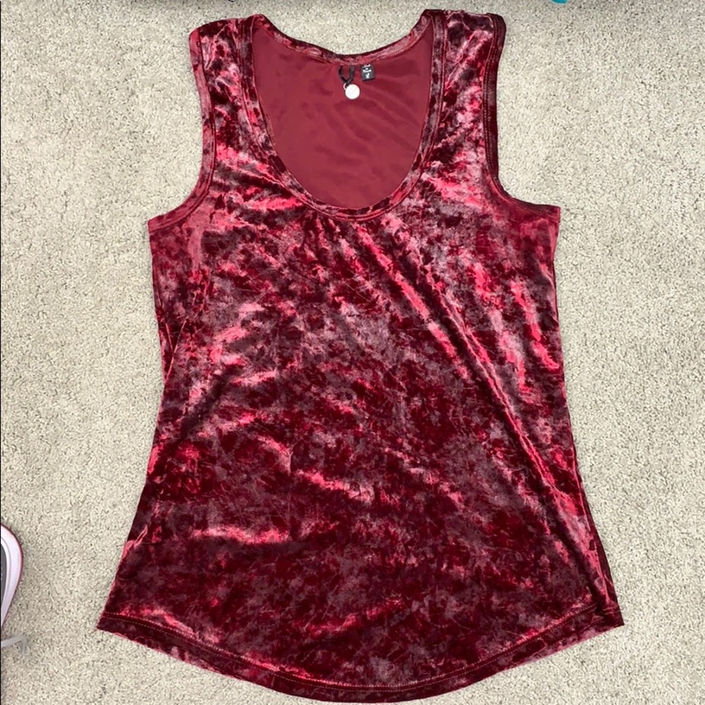 BKE Boutique crushed velour camisole.  Size L.